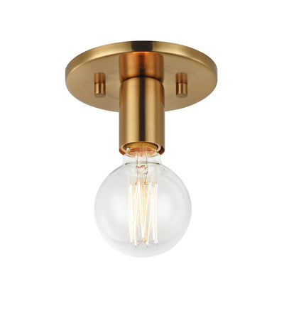 Matteo Lighting - X54911AG - One Light Flush Mount - Kasa - Aged Gold Brass