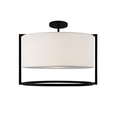 Matteo Lighting - X67603DGWH - Three Light Flush Mount - Nagashi - Dark Grey