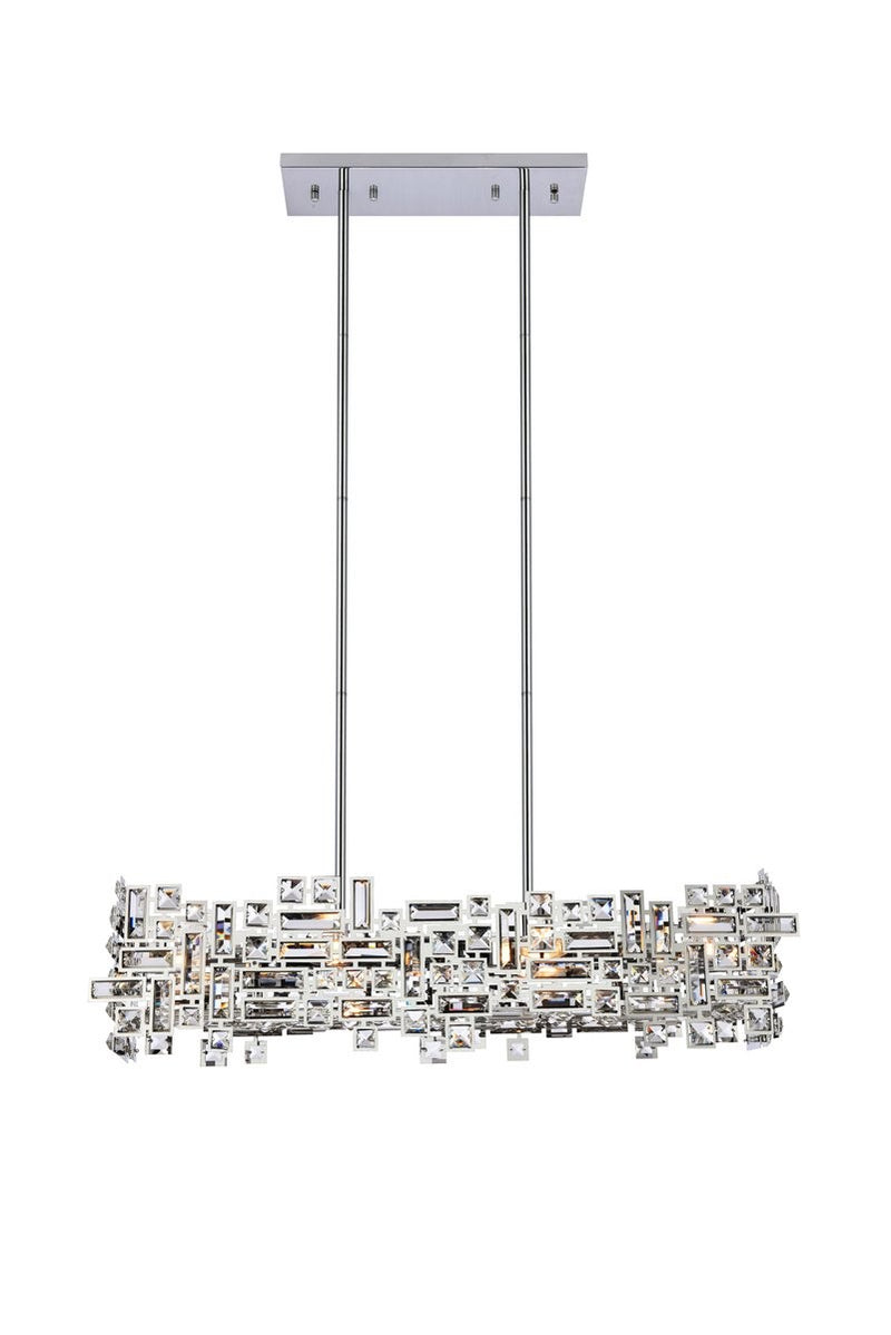 Elegant Lighting - V2100D35C/RC - Six Light Pendant - Picasso - Chrome