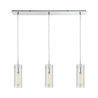 ELK Home - 56595/3LP - Three Light Pendant - Swirl - Polished Chrome
