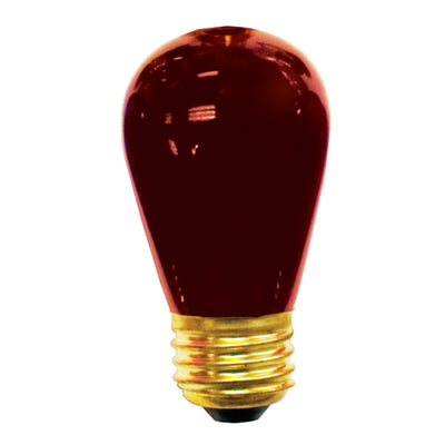 Bulbrite - 701711 - Light Bulb - Indicator, - Transparent Red