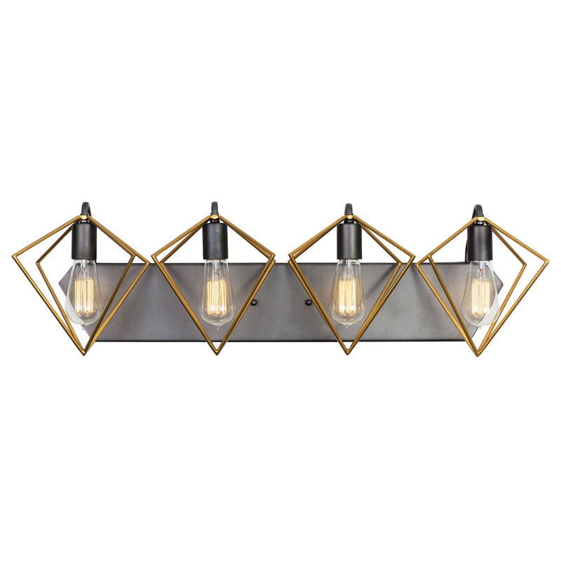 Varaluz - 261B04AGRB - Four Light Bath - Metropolis - Antique Gold/Rustic Bronze