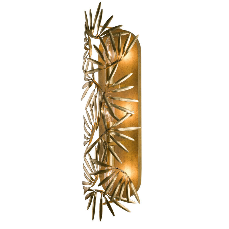 Kalco - 507621OL - Three Light Wall Sconce - Jardin - Oxidized Gold Leaf