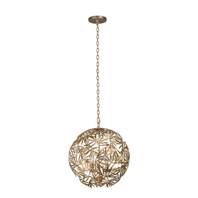 Kalco - 507650OL - Four Light Pendant - Jardin - Oxidized Gold Leaf