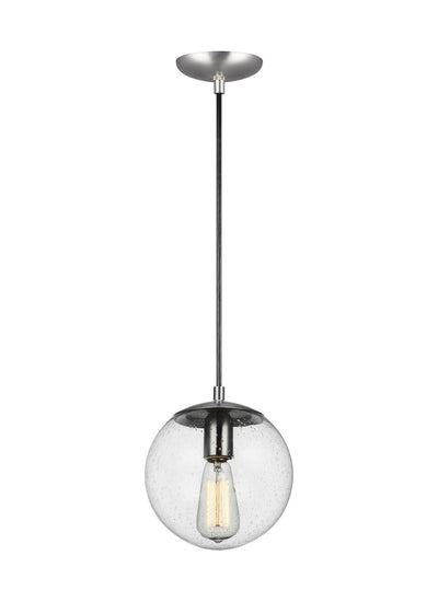 Visual Comfort Studio - 6501801-04 - One Light Pendant - Leo - Hanging Globe - Satin Aluminum