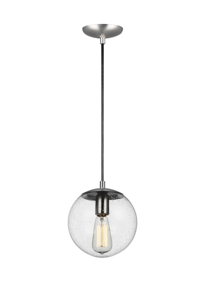 Visual Comfort Studio - 6501801-04 - One Light Pendant - Leo - Hanging Globe - Satin Aluminum