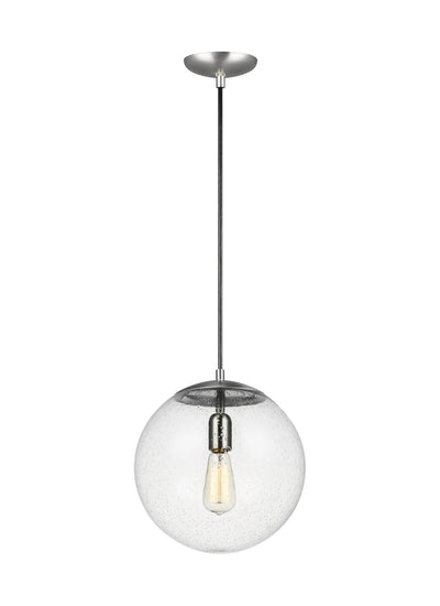 Visual Comfort Studio - 6701801-04 - One Light Pendant - Leo - Hanging Globe - Satin Aluminum