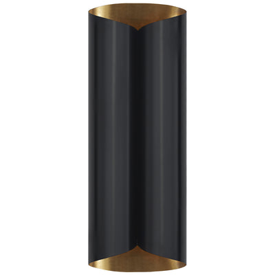Visual Comfort Signature - ARN 2037BLK/HAB - Four Light Wall Sconce - Selfoss - Black and Hand-Rubbed Antique Brass