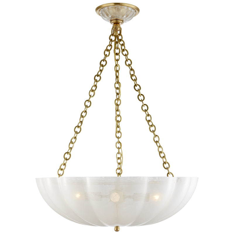 Visual Comfort Signature - ARN 5111HAB-WG - Four Light Chandelier - Rosehill - Hand-Rubbed Antique Brass
