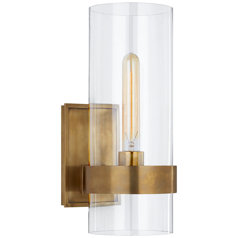 Visual Comfort Signature - S 2166HAB-CG - One Light Wall Sconce - Presidio - Hand-Rubbed Antique Brass