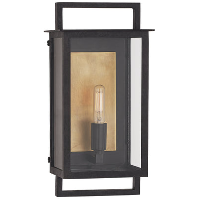 Visual Comfort Signature - S 2190AI-CG - One Light Outdoor Wall Sconce - Halle - Aged Iron and Clear Glass