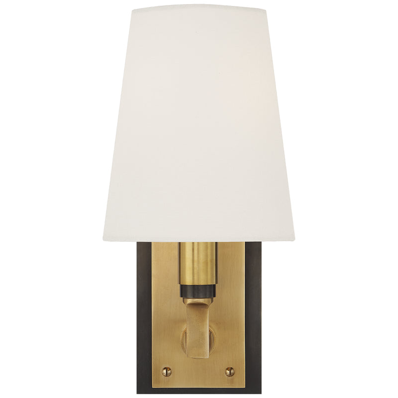 Visual Comfort Signature - TOB 2284BZ/HAB-L - One Light Wall Sconce - Watson - Bronze with Antique Brass