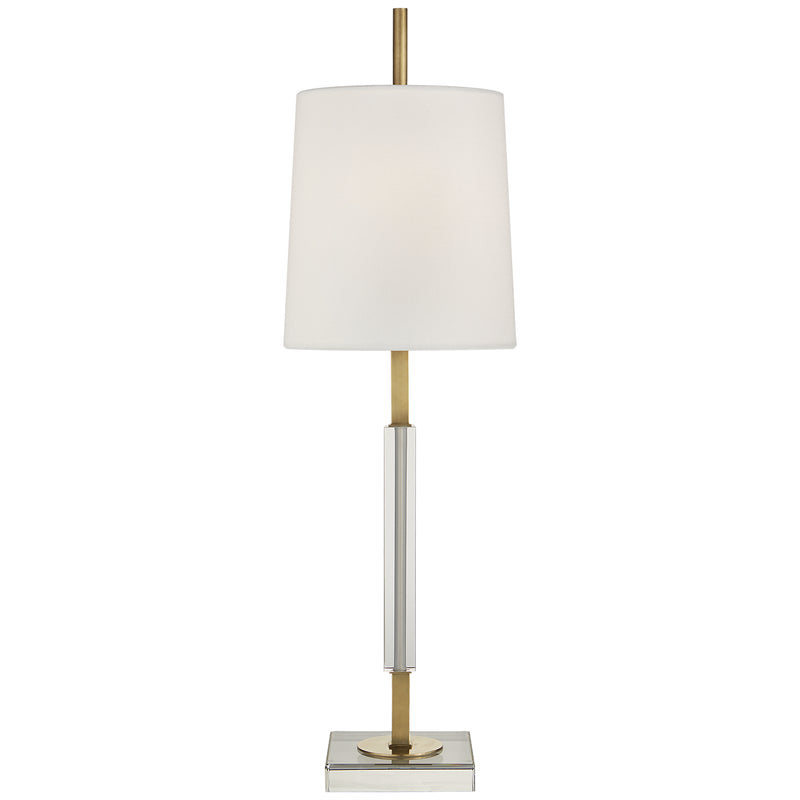 Visual Comfort Signature - TOB 3627HAB/CG-L - One Light Table Lamp - Lexington - Hand-Rubbed Antique Brass with Crystal
