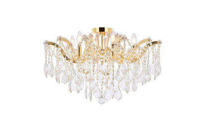 Elegant Lighting - 2800F24G/RC - Six Light Flush Mount - Maria Theresa - Gold
