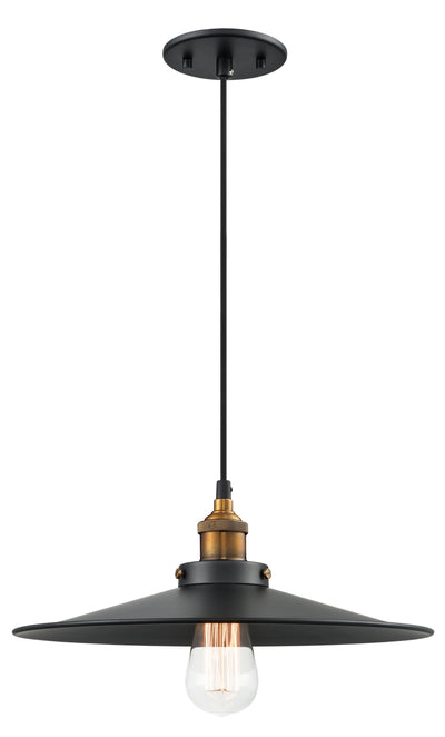 Matteo Lighting - C46113WGBK - One Light Pendant - Bulstrode'S Workshop - Warm Gold