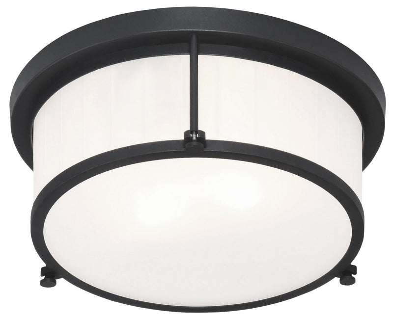 Matteo Lighting - M14902MB - Two Light Flush Mount - Caisse Claire - Matte Black