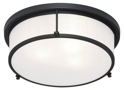 Matteo Lighting - M14903MB - Three Light Flush Mount - Caisse Claire - Matte Black