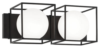 Matteo Lighting - S03802BK - Two Light Wall Sconce - Squircle - Black