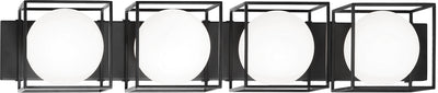 Matteo Lighting - S03804BK - Four Light Wall Sconce - Squircle - Black