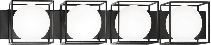 Matteo Lighting - S03804BK - Four Light Wall Sconce - Squircle - Black