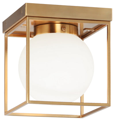 Matteo Lighting - X03801AG - One Light Flush Mount - Squircle - Aged Gold Brass