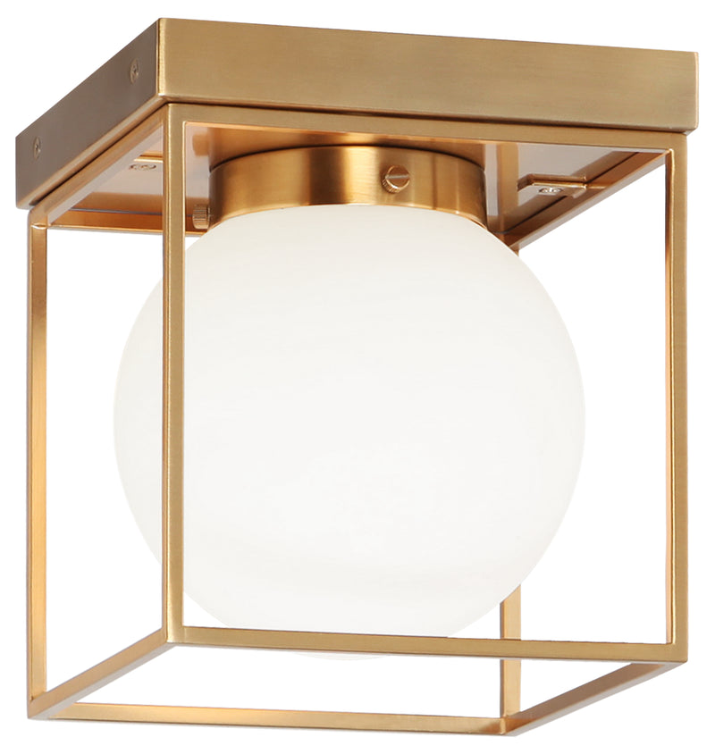 Matteo Lighting - X03801AG - One Light Flush Mount - Squircle - Aged Gold Brass