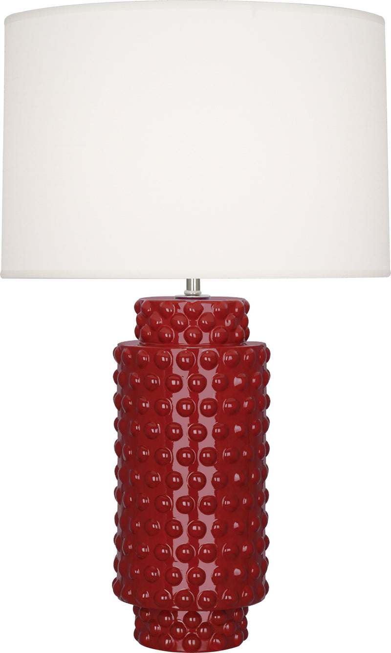 Robert Abbey - OX800 - One Light Table Lamp - Dolly - Oxblood Glazed Textured