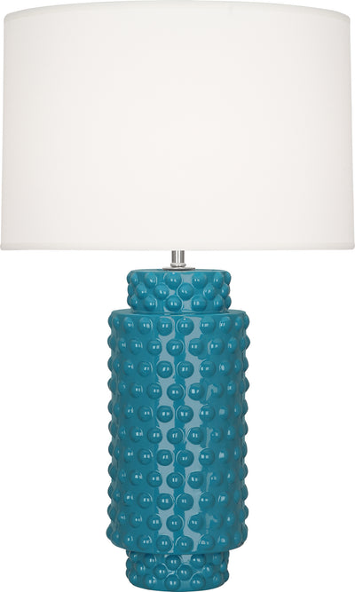 Robert Abbey - PC800 - One Light Table Lamp - Dolly - Peacock Glazed Textured