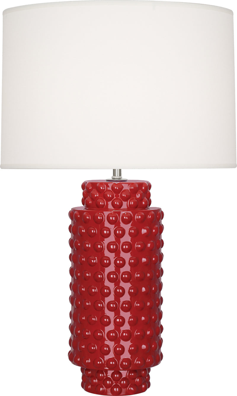 Robert Abbey - RR800 - One Light Table Lamp - Dolly - Ruby Red Glazed Textured