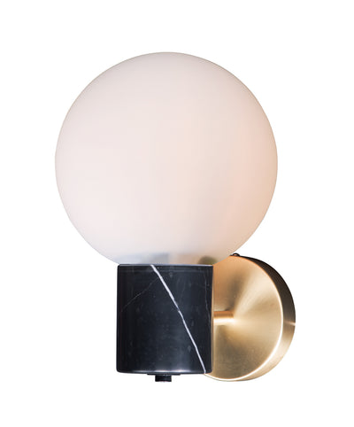 Maxim - 26030SWSBRBK - One Light Wall Sconce - Vesper - Satin Brass / Black