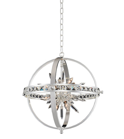 Allegri - 033650-014-FR001 - Six Light Pendant - Angelo - Polished Silver