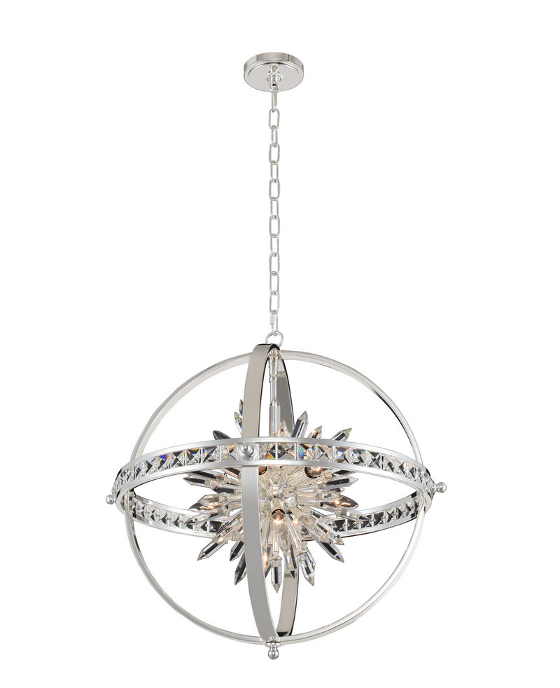 Allegri - 033651-014-FR001 - Ten Light Pendant - Angelo - Polished Silver