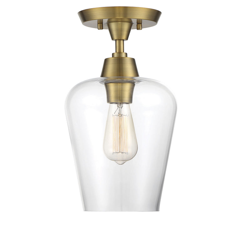 Savoy House - 6-4037-1-322 - One Light Semi-Flush Mount - Octave - Warm Brass