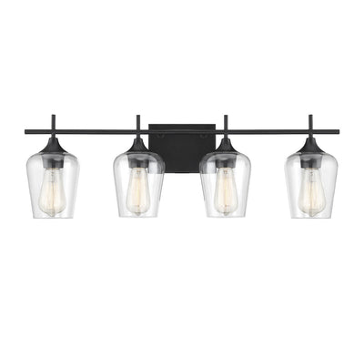 Savoy House - 8-4030-4-BK - Four Light Bath Bar - Octave - Black