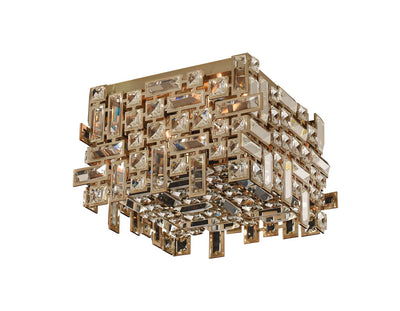 Allegri - 11193-038-FR001 - Four Light Flush Mount - Vermeer - Brushed Champagne Gold