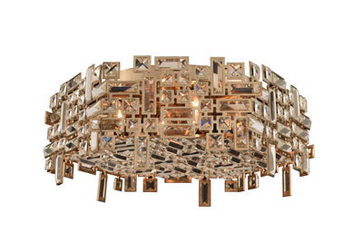 Allegri - 11194-038-FR001 - Six Light Flush Mount - Vermeer - Brushed Champagne Gold