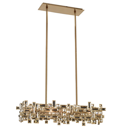 Allegri - 11198-038-FR001 - Six Light Island Pendant - Vermeer - Brushed Champagne Gold