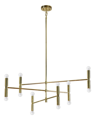 Renwil - LPC4002 - 12 Light Ceiling Fixture - Axis - Gold Plated