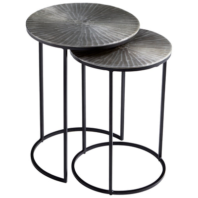 Cyan - 09752 - Nesting Tables - Silver And Black