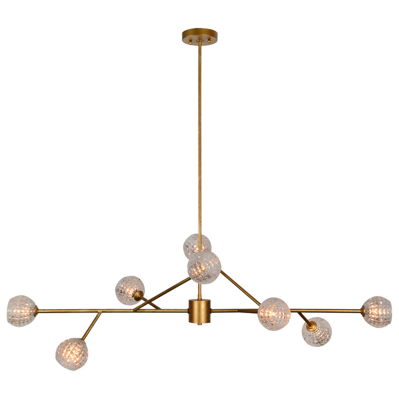 Renwil - LPC4085 - Eight Light Ceiling Fixture - Damas - Antique Gold