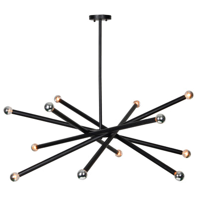 Renwil - LPC4095 - 12 Light Ceiling Fixture - Clemente - Matte Black