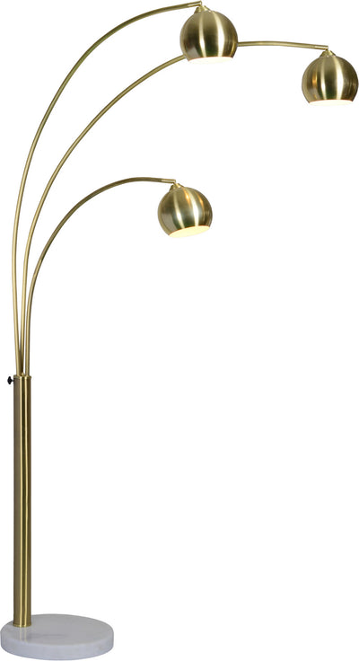 Renwil - LPF3072 - Three Light Floor Lamp - Dorset - Satin Brass