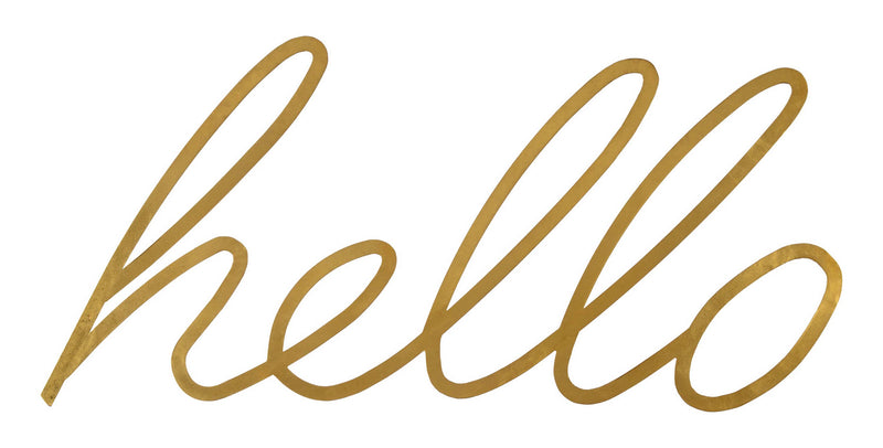 Renwil - W6533 - Wall Decor - Hello - Antique Gold