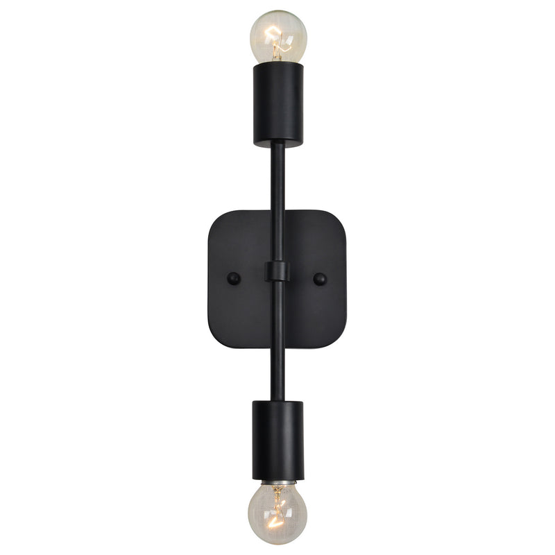 Renwil - WS008 - Two Light Wall Sconce - Albany I - Matte Black