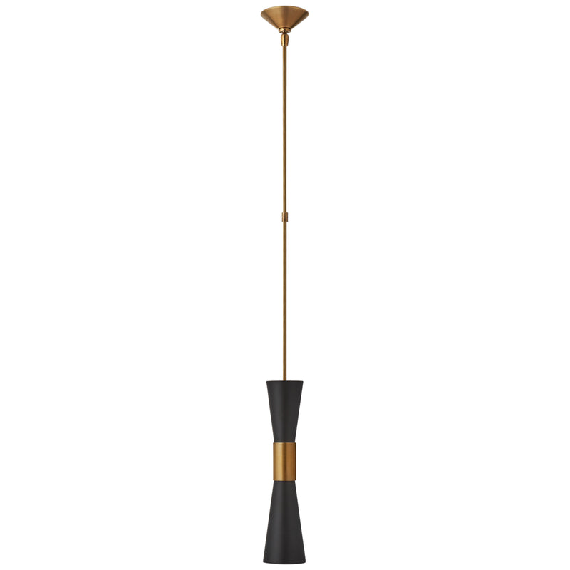 Visual Comfort Signature - ARN 5032HAB/BLK - Two Light Pendant - Clarkson - Hand-Rubbed Antique Brass