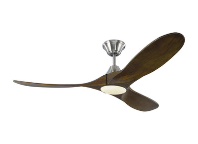 Visual Comfort Fan - 3MAVR52BSD - 52``Ceiling Fan - Maverick 52 LED - Brushed Steel