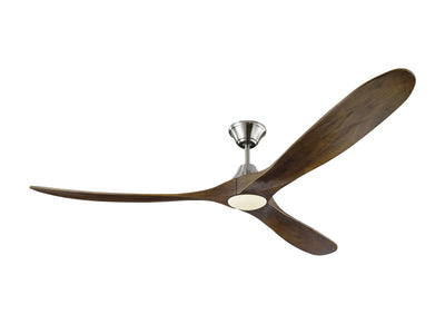 Visual Comfort Fan - 3MAVR70BSD - 70``Ceiling Fan - Maverick 70 LED - Brushed Steel