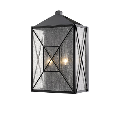 Millennium - 42642-PBK - Two Light Outdoor Wall Sconce - Caswell - Powder Coated Black