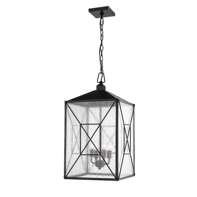 Millennium - 2645-PBK - Four Light Outdoor Hanging Lantern - Caswell - Powder Coat Black