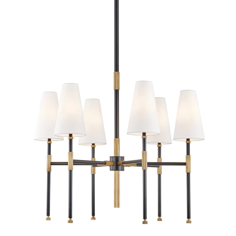 Hudson Valley - 3728-AOB - Six Light Chandelier - Bowery - Aged Old Bronze